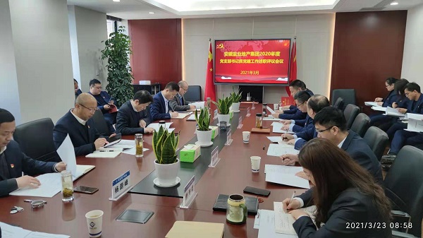 安徽鹽業(yè)地產(chǎn)集團公司黨委召開(kāi)2020年度基層黨支部書(shū)記抓黨建工作述職評議會(huì )
